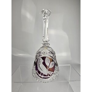 Hofbauer The Ruby Byrdes Collection Bleikristall Crystal Call Bell 7.75" Germany